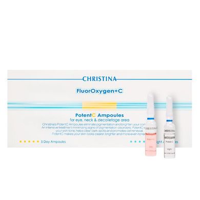 Christina FluorOxygen + C Ампули для освітлення шкіри, 10 ампул х 2 мл