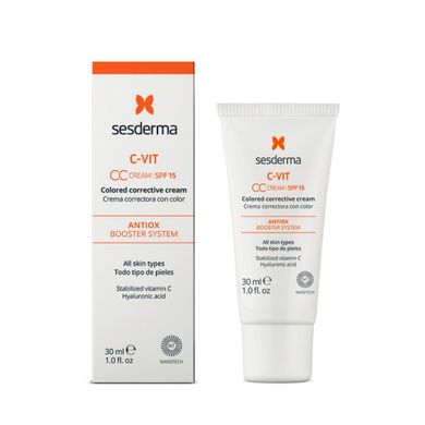 SesDerma C-Vit СС крем, корректирующий тон кожи с SPF 15, 30 мл